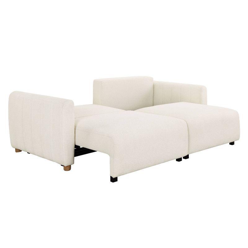 Serta Lowry 91.7" Queen Size Channel Tufted Convertible Sleeper Sofa