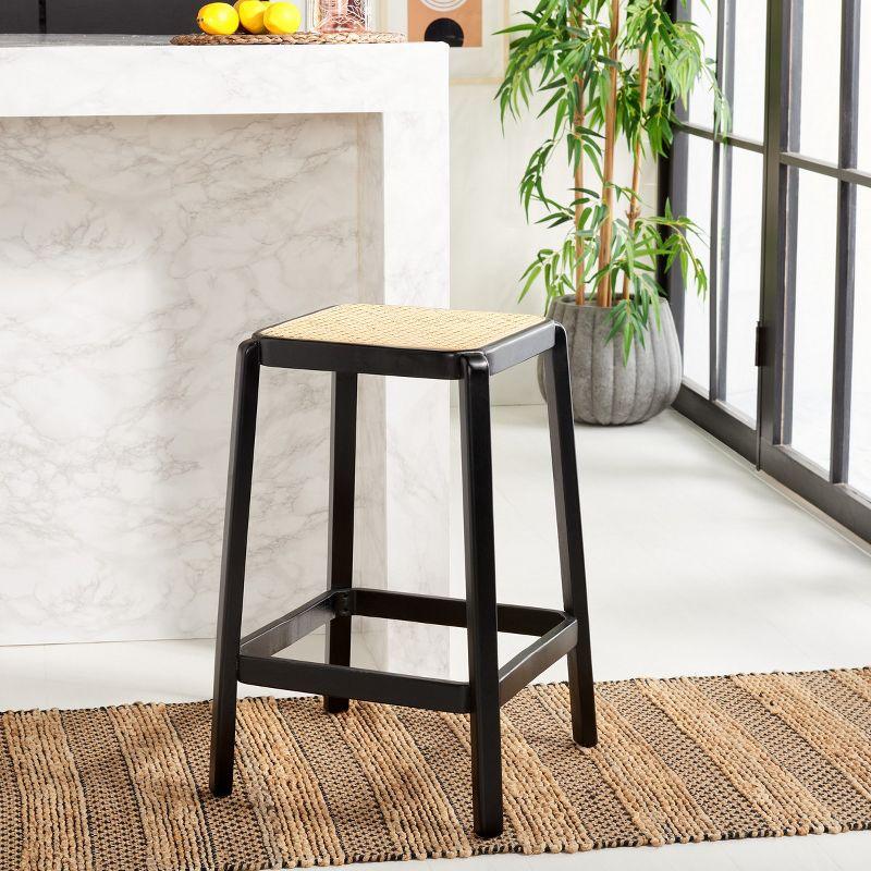 Silus Backless Cane Counter Stool  - Safavieh