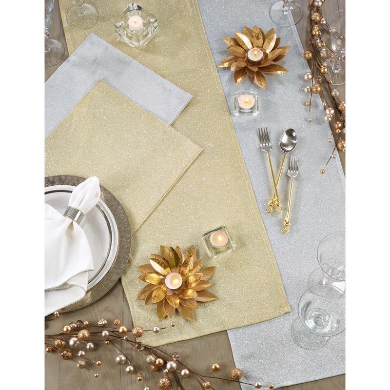 Champagne Shimmering Polyester Table Runner, 12" x 72"