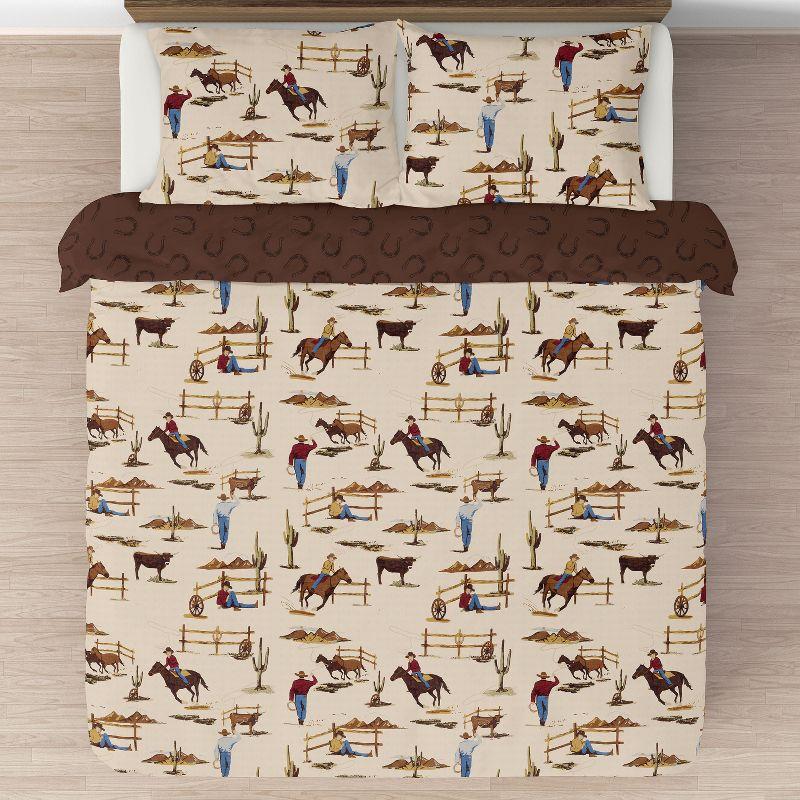 Sweet Jojo Designs Boy Full/Queen Comforter Bedding Set Wild West Cowboy Multicolor 3pc