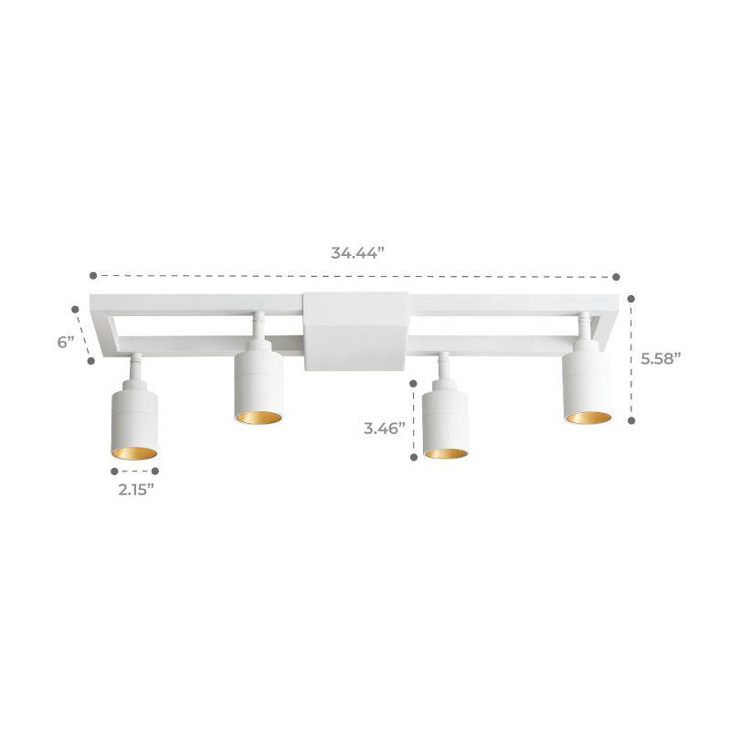 23.4'' 4 -Light Fixed Track Track Kit with Adjustable Head