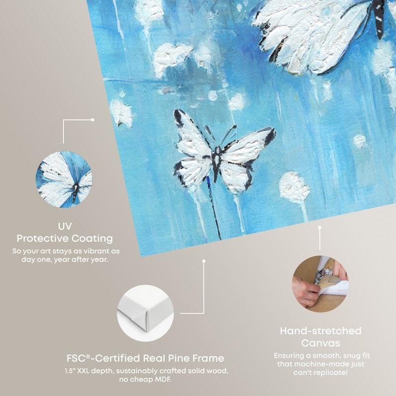 Art Remedy Art Remedy Textured Blue Butterflies Framed Butterfly 56175