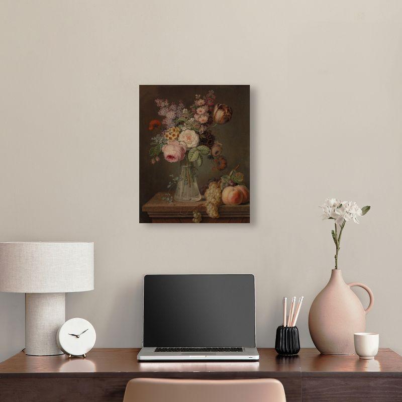 Art Remedy Flower Piece In Glass Vase Roses Wall Art by Art Remedy