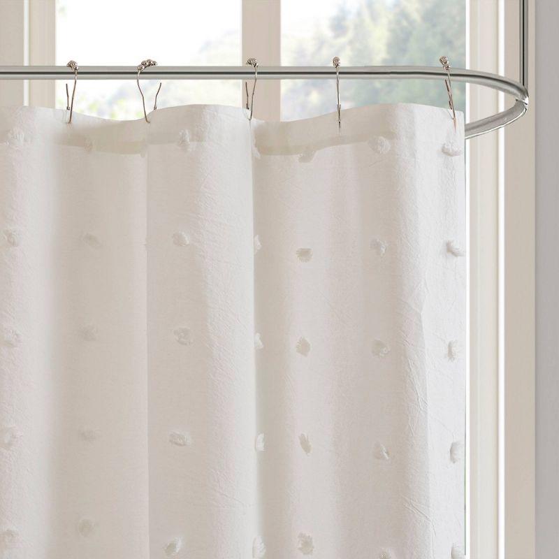 Intelligent Design Brooklyn Cotton Pom Pom Single Shower Curtain