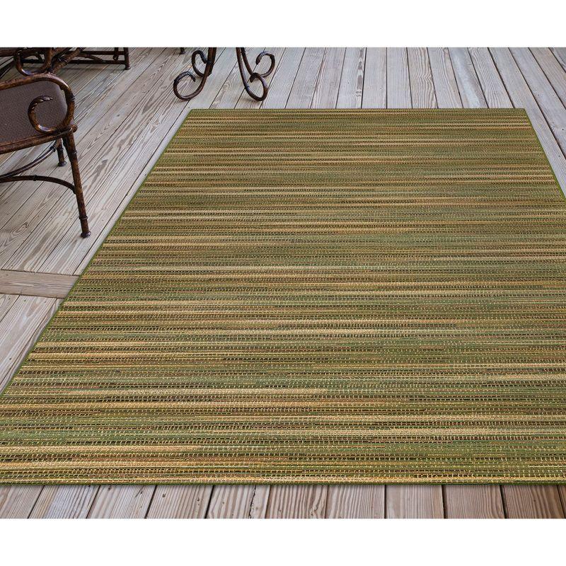 Liora Manne Marina Stripes Indoor/Outdoor Rug Green 6'6" x 9'4"