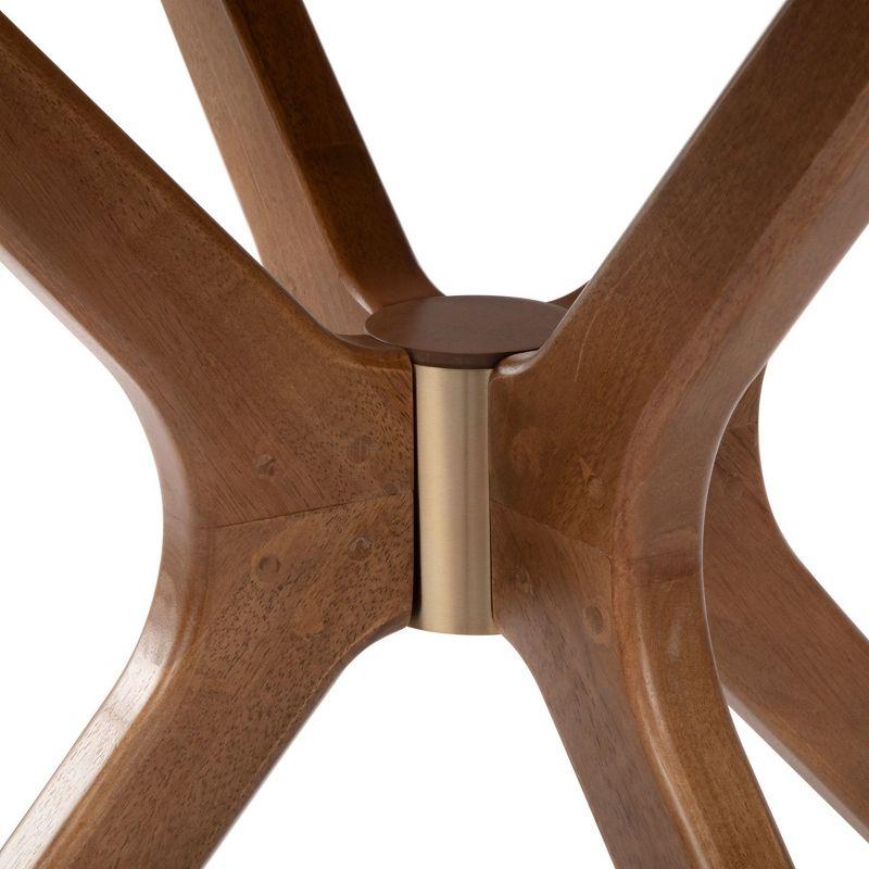 Plank+Beam Verso Round Dining Table, 47" Solid Wood Kitchen & Dining Room Table, Pecan