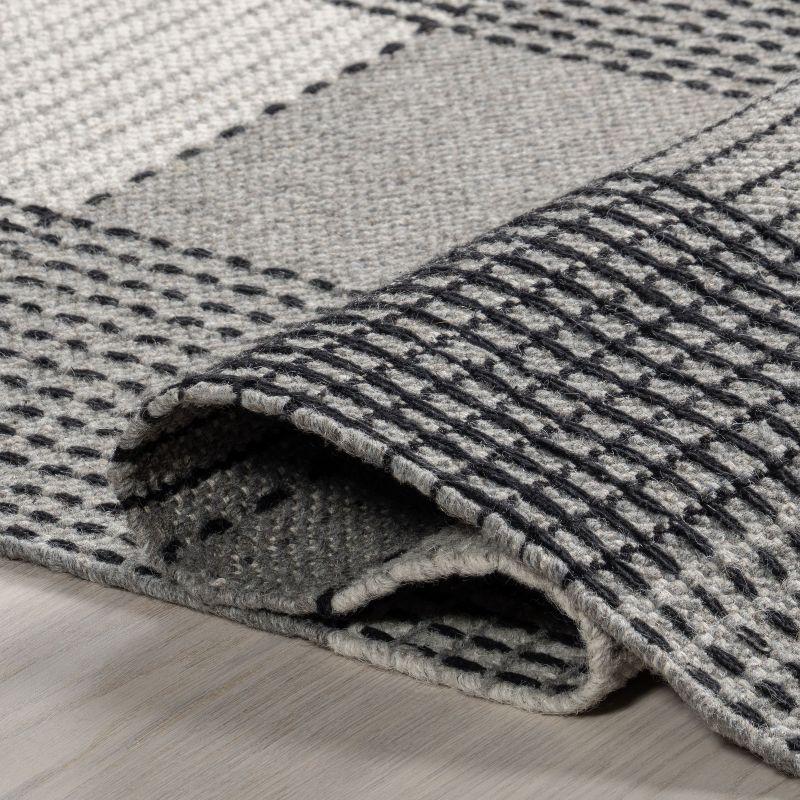 Nuloom Oregon Plaid Wool Area Rug, 6' x 9', Grey