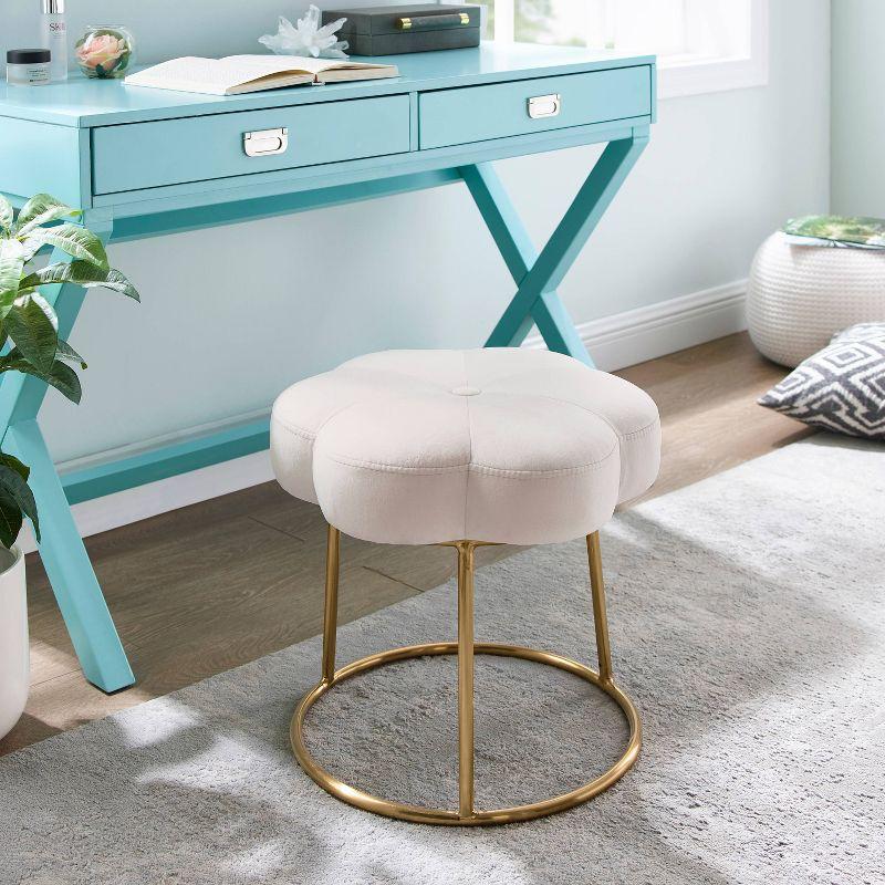 Ciara Flower Cushioned Vanity Stool