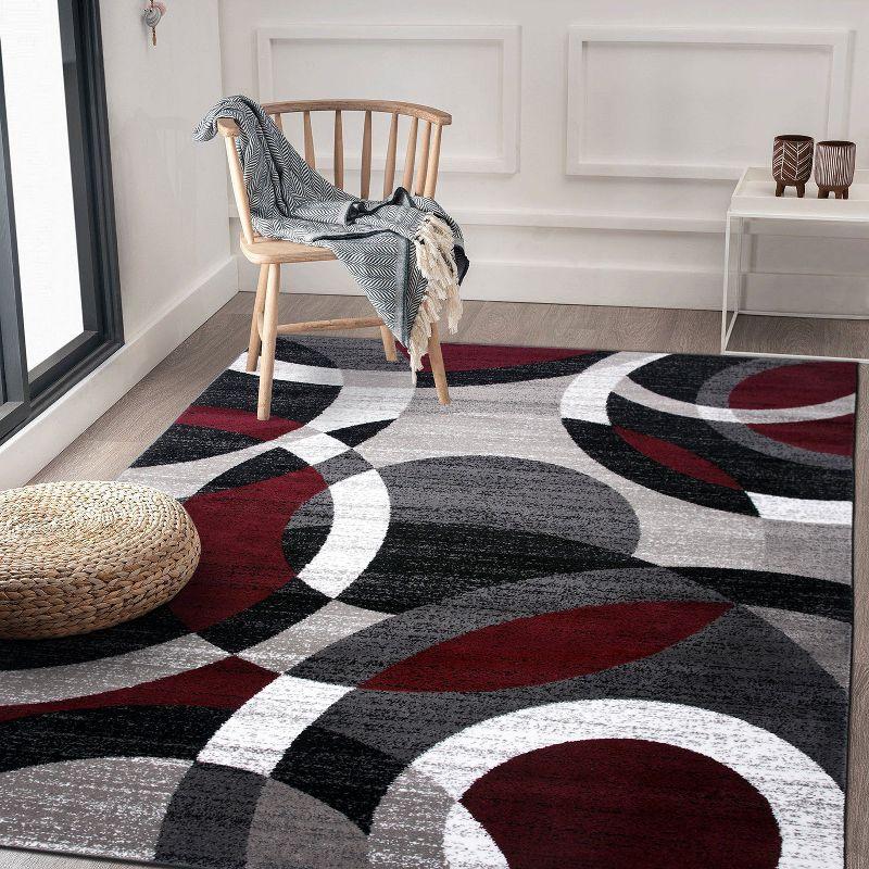 World Rug Gallery Geometric Circles Area Rug