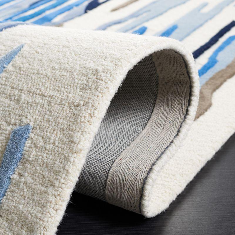 Rodeo Drive RD858 Hand Tufted Area Rug - Ivory/Blue - 4'x6' - Safavieh.