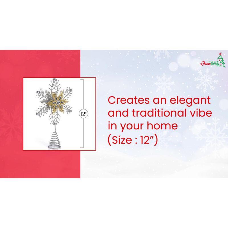 Ornativity Glitter Snowflake Tree Topper