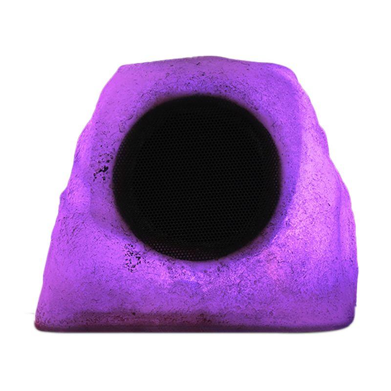 Gemini® GHRK-500LTMS Solar Bluetooth® TWS 30-Watt-Peak Outdoor Rock Speaker with LED Lighting (1 Pack) in Gray