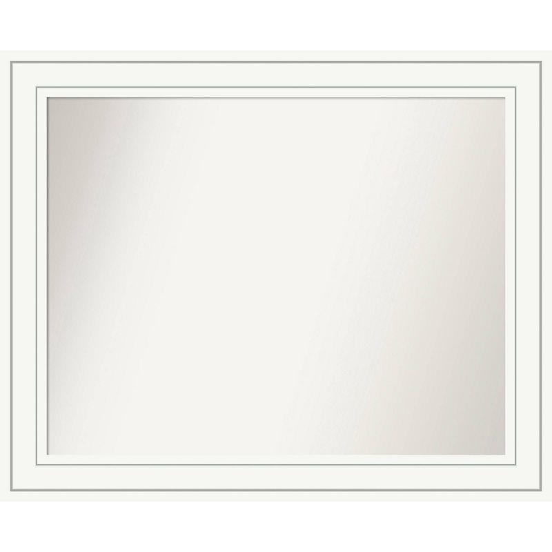 Craftsman White Wood Rectangular Bathroom Wall Mirror