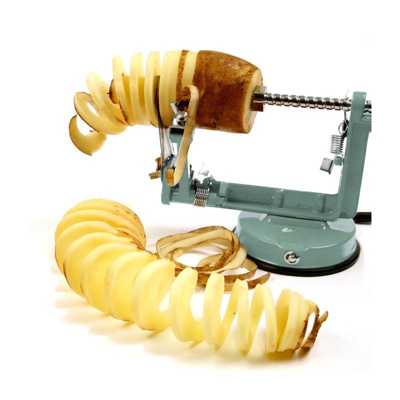 Norpro Apple-Master Parer, Slicer & Corer With Vacuum Base and Clamp for Rough Surfaces, Gray