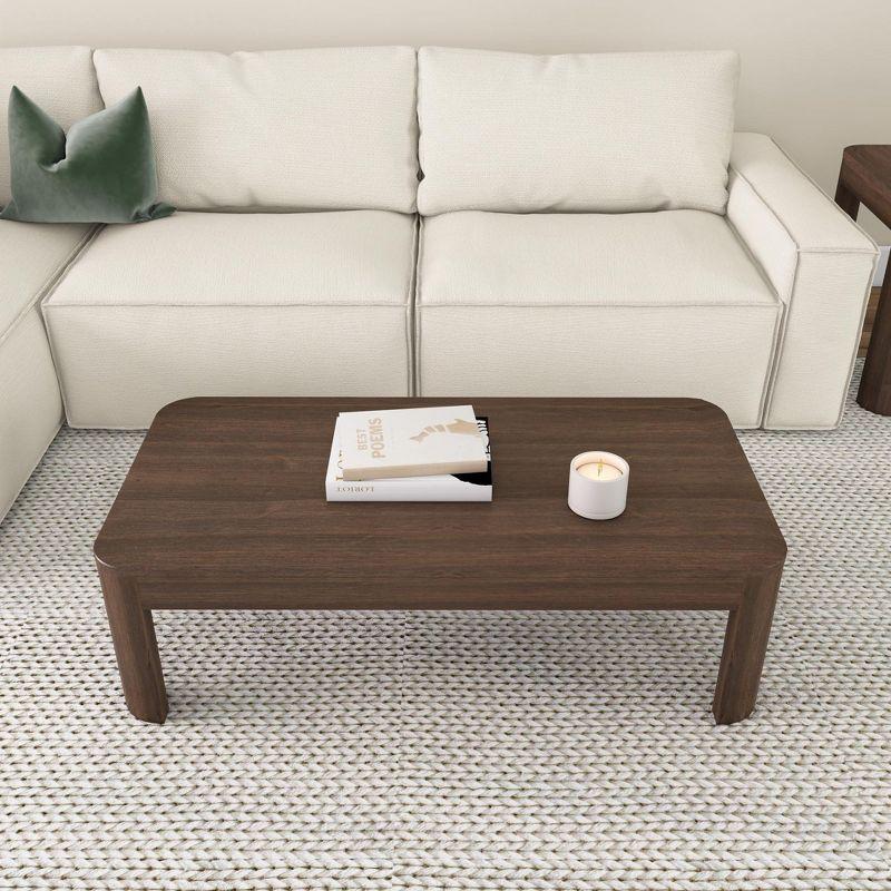 Plank+Beam 48" Modern Rectangular Coffee Table, Coffee Table for Living Room