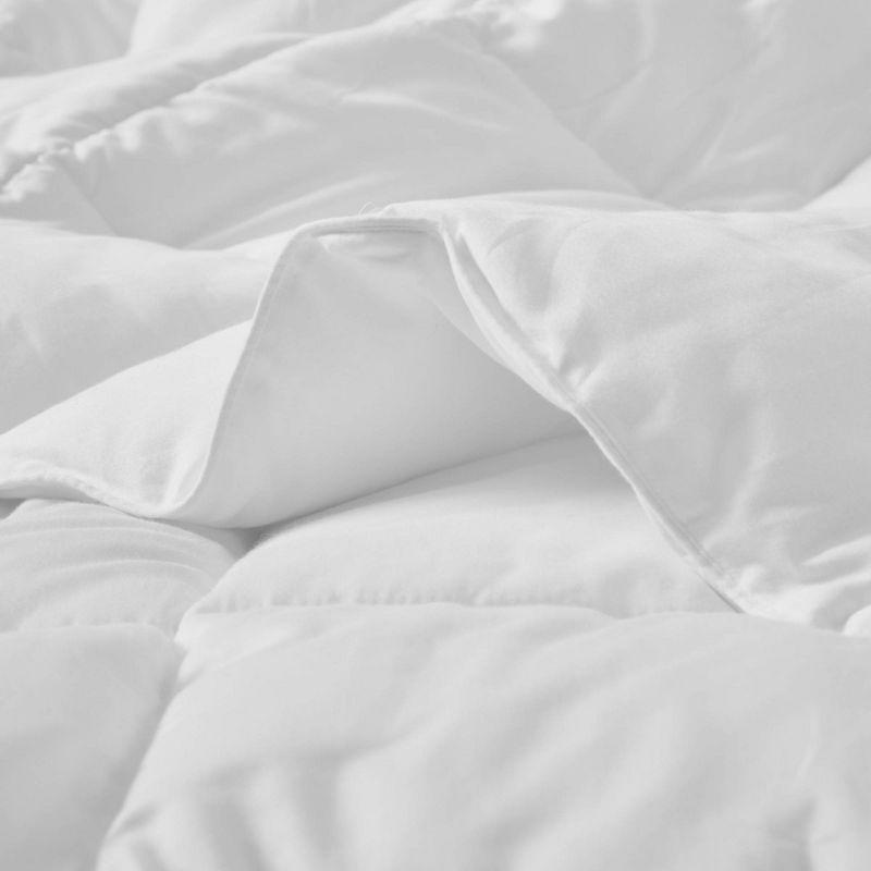 Cotton Sateen Down Alternative Comforter Level 2 Warmer 3M Thinsulate Warmer (Full/Queen) White