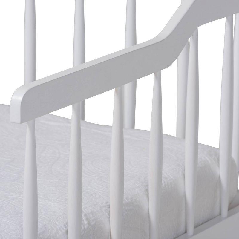 Baxton Studio Twin to King Muriel Expandable Spindle Daybed White : Contemporary Style, No Box Spring Needed