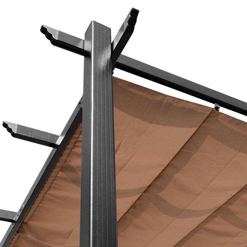 Outsunny Outsunny Pergola with Retractable Shade Canopy, Aluminum