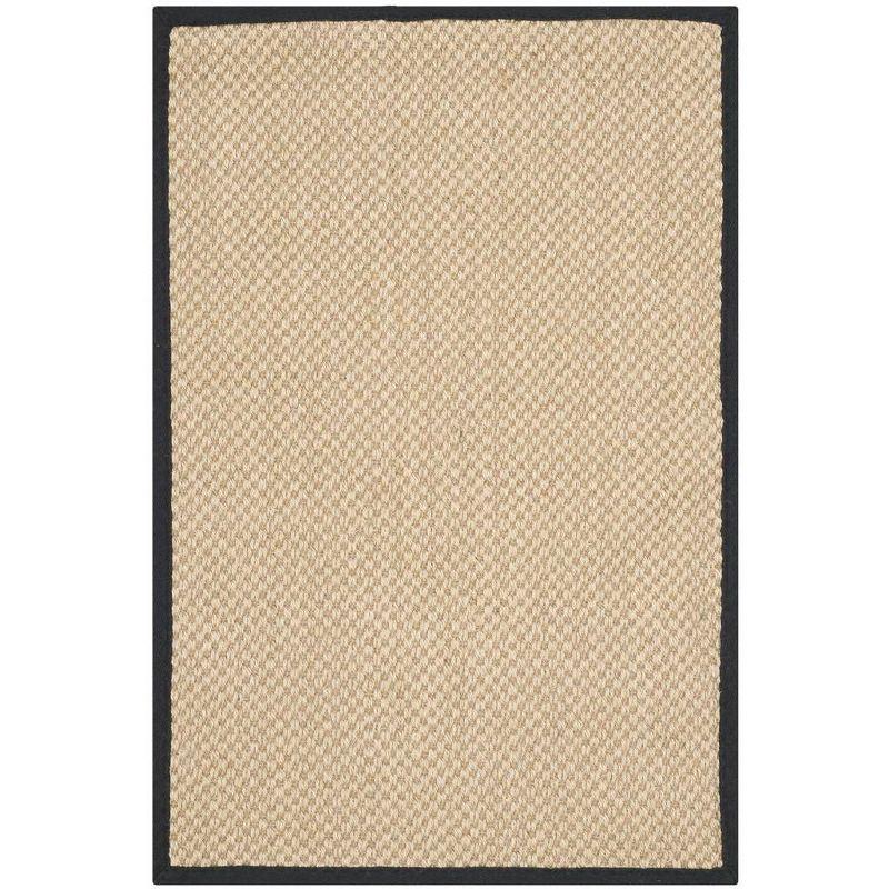 Hand-Knotted Maize & Black Seagrass 2'6" x 4' Area Rug