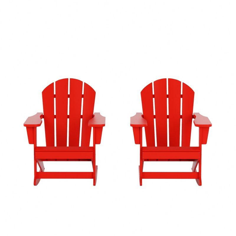 WestinTrends  Outdoor Patio Porch Rocking Adirondack Chair (Set of 2)