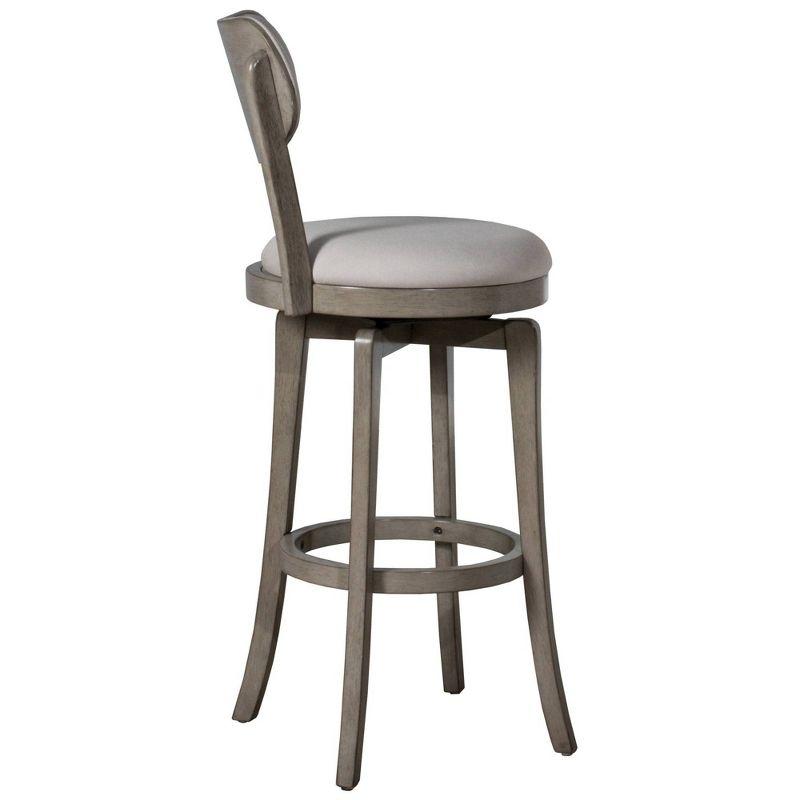 Aged Gray 36" Wood Swivel Counter Stool with Plush Seat