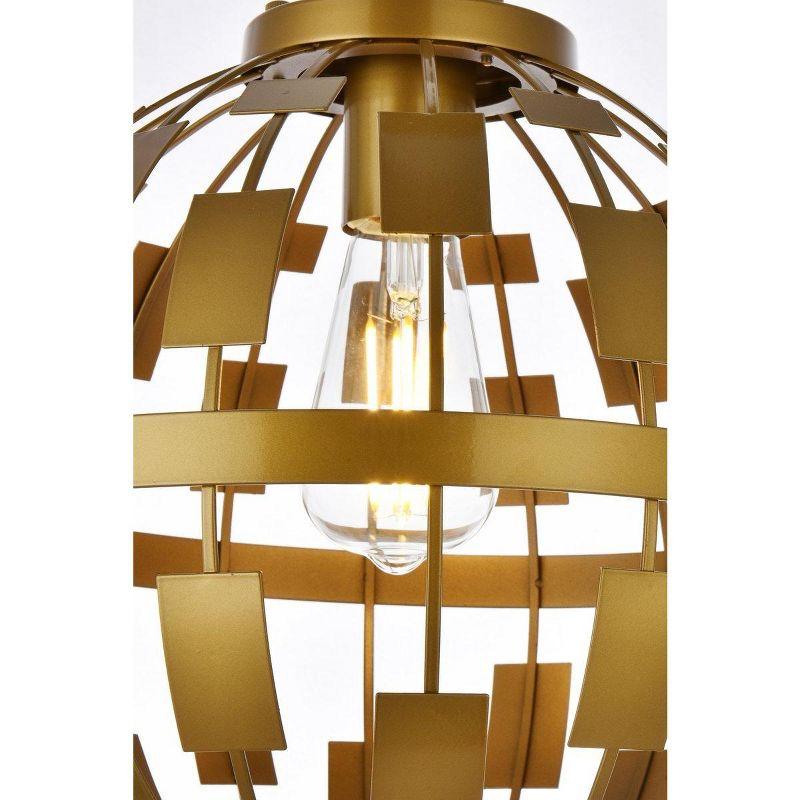 Elegant Lighting Levante 1 light pendant in brass