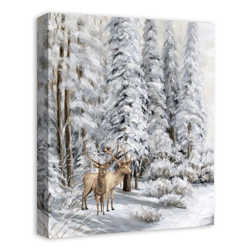 Creative Products Snowy Forest Deer 16 x 20 Canvas Wall Art