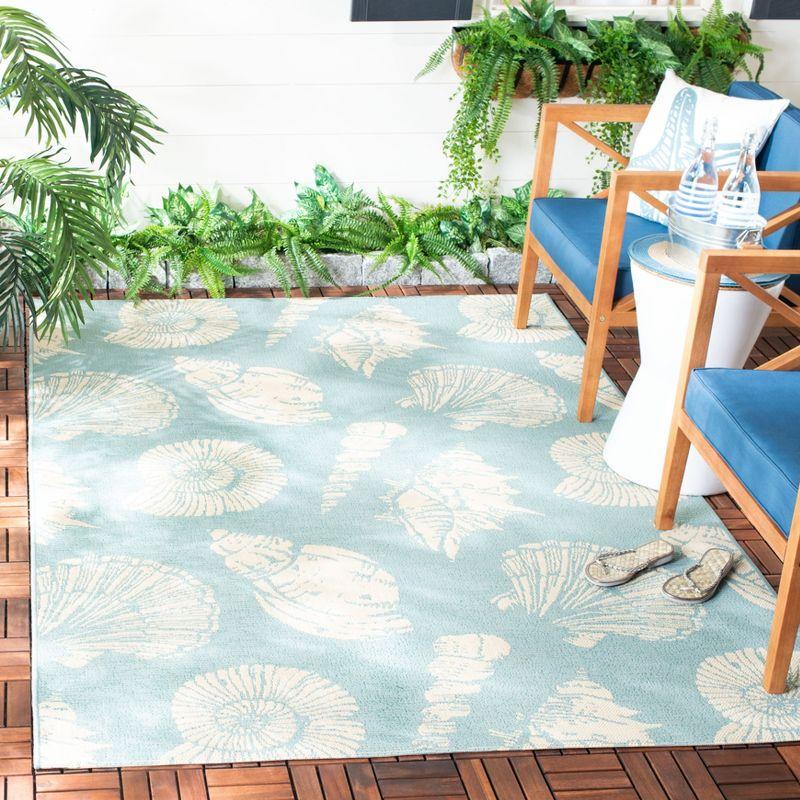 Aqua Elegance 95'' Reversible Flat Woven Outdoor Rug