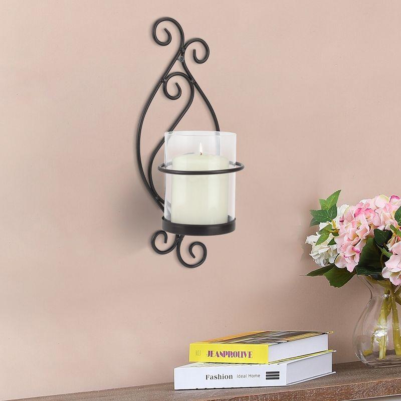 Wall Sconce Pillar Candle Holder - Stonebriar Collection
