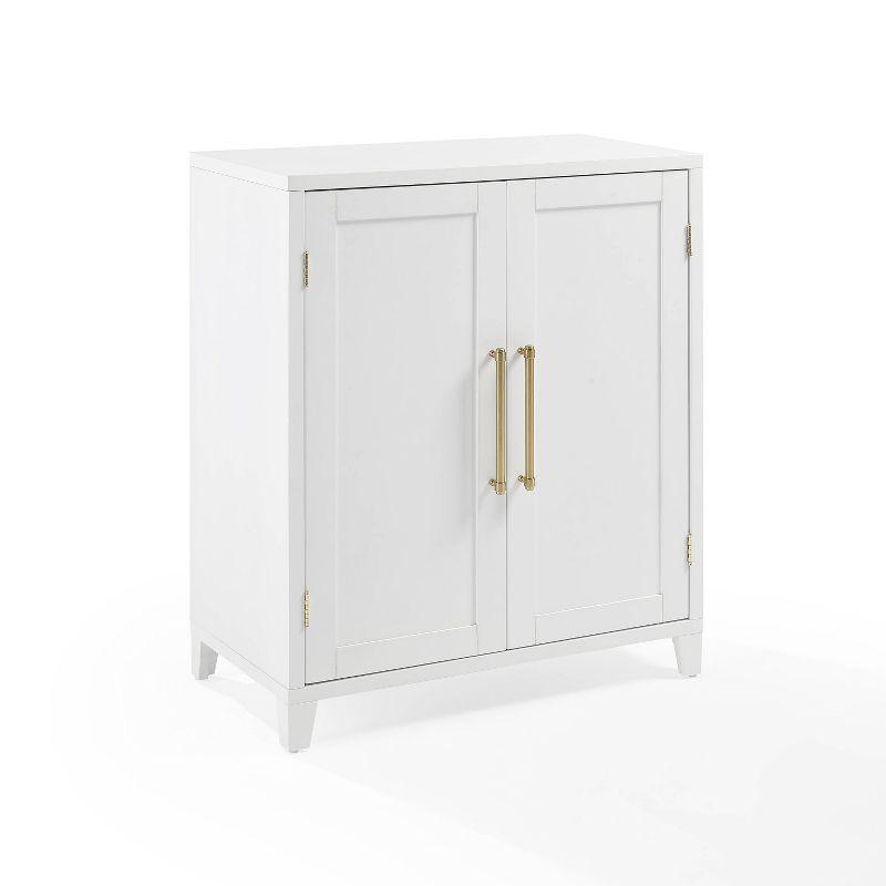 White Recessed Panel Stackable Kitchen Pantry Cabinet