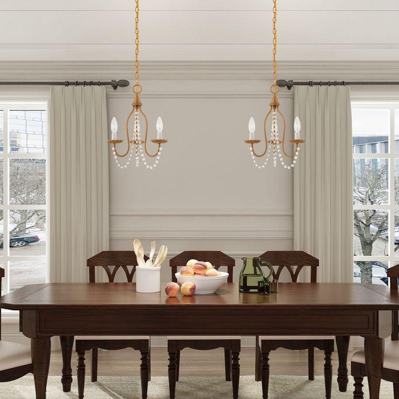 Livex Lighting Alessia 3 - Light Chandelier in  Antique Gold Leaf