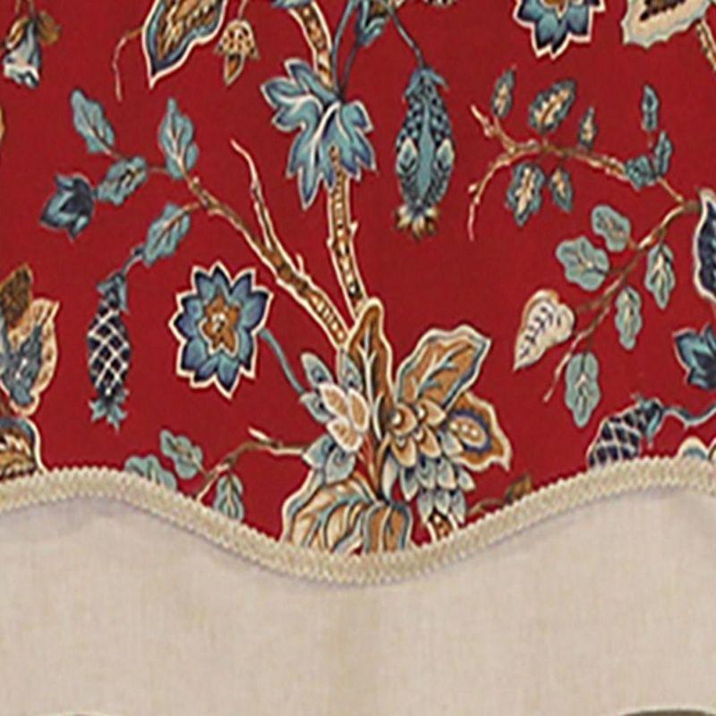 RLF Home Gianna Glory Floral Cotton Scalloped 50'' W Window Valance