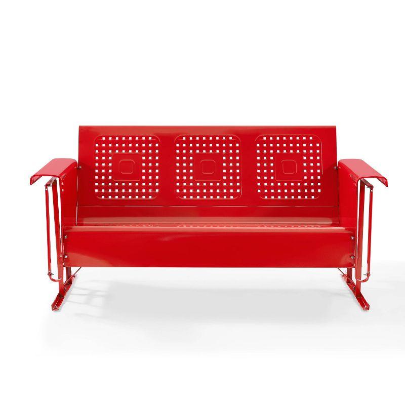 Crosley Bates Outdoor Sofa Glider Bright Red