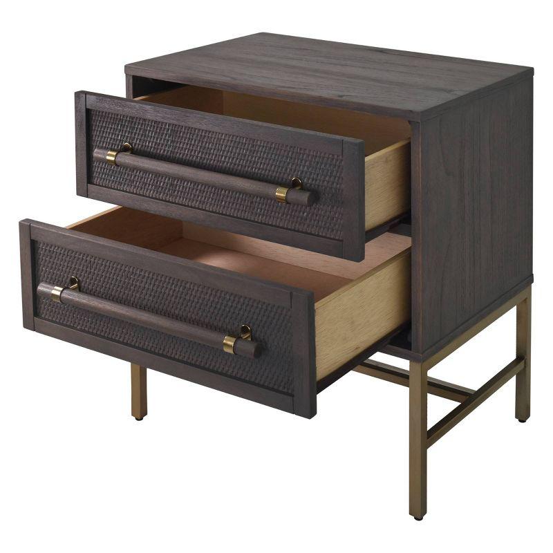 Sophia 2 Drawer Rattan Nightstand