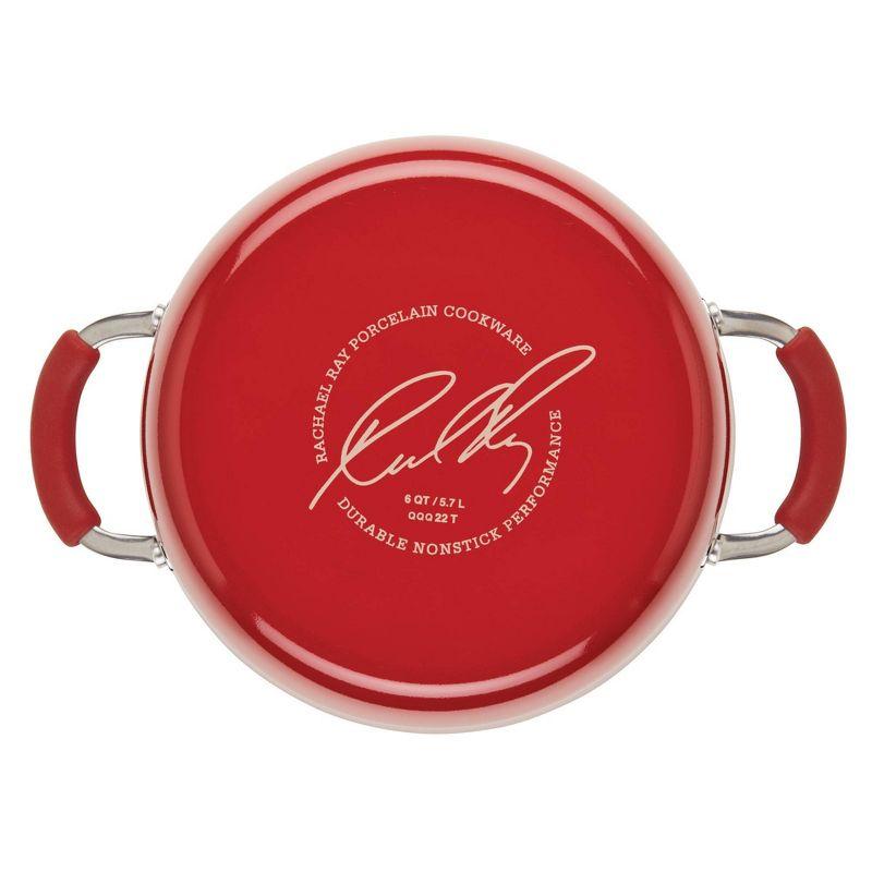 Rachael Ray Red 10-Piece Nonstick Aluminum Cookware Set