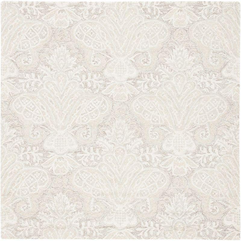 Micro-Loop MLP539 Hand Tufted Indoor Area Rug - Beige - 5'x5' - Safavieh