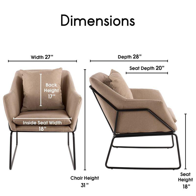 Odile Metal Frame Accent Chair - Adore Décor