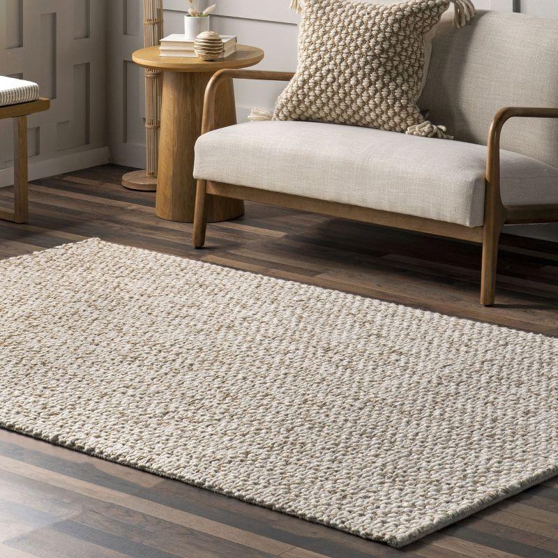 Nuloom Enida Casual Farmhouse Wool Blend Indoor Area Rug