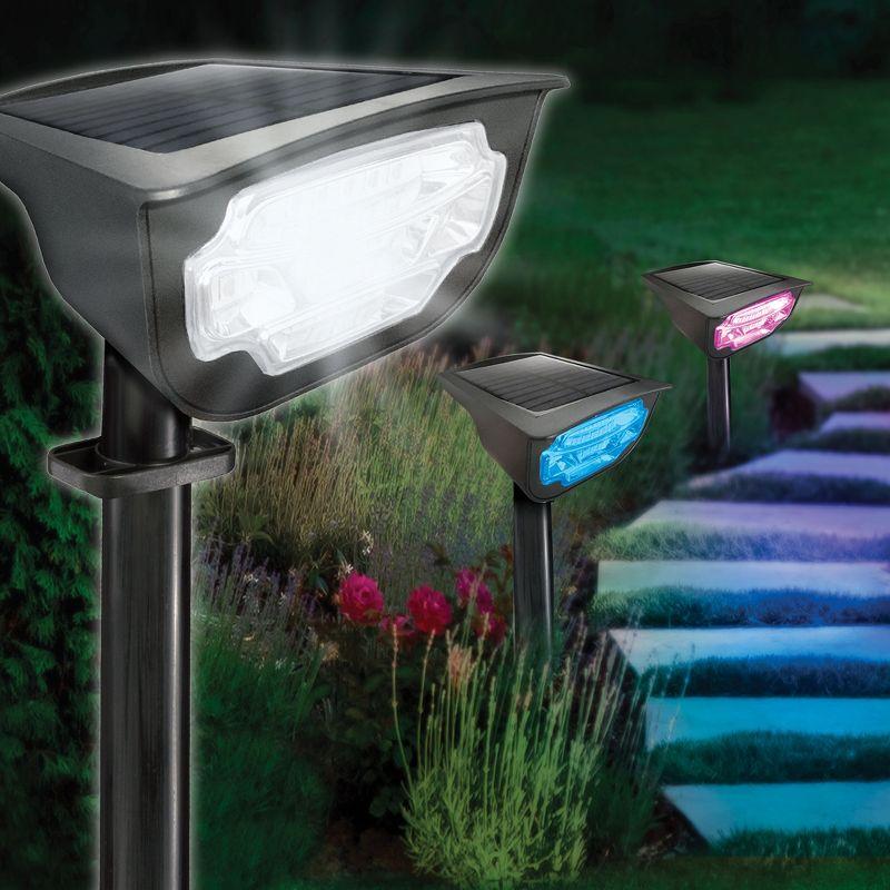 Bell + Howell Bionic Color Burst Solar Powered Waterproof Pathway Lights- 2 Pack