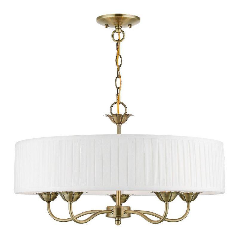 Livex Lighting Edinburgh 5 - Light Pendant in  Antique Brass