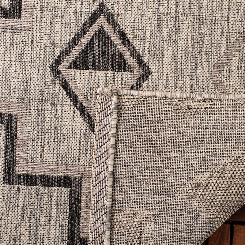 Courtyard CY8533 Power Loomed Indoor/Outdoor Area Rug - Grey/Black - 8'x11' - Safavieh.