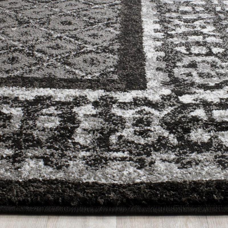 Adirondack ADR110 Machine Made Indoor Area Rug - Black/Silver - 9'x12' - Safavieh