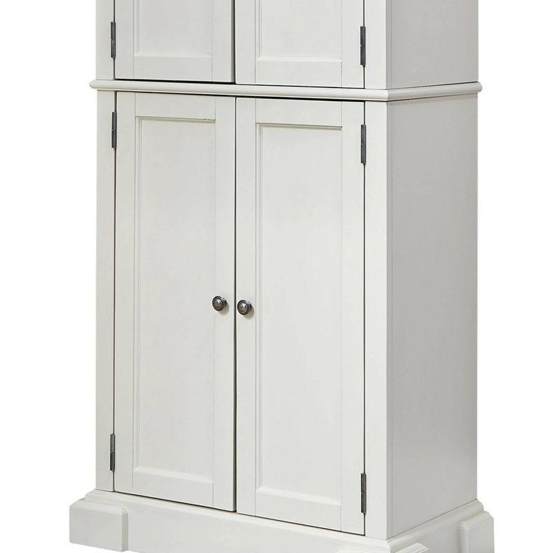 Americana White Hardwood Pantry with Adjustable Shelving