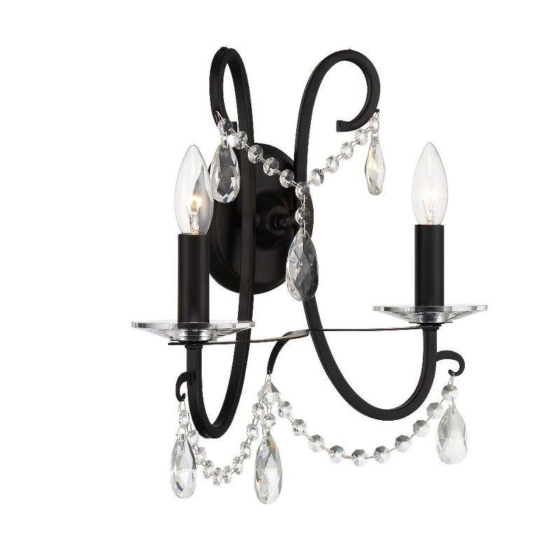 Crystorama Lighting Othello 2 - Light Sconce in  Matte Black