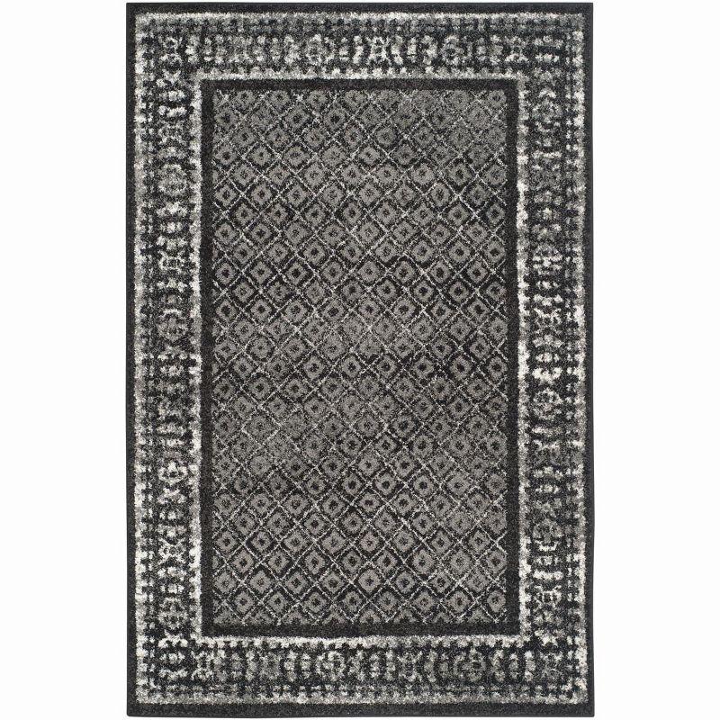 Adirondack ADR110 Machine Made Indoor Area Rug - Black/Silver - 6'x9' - Safavieh