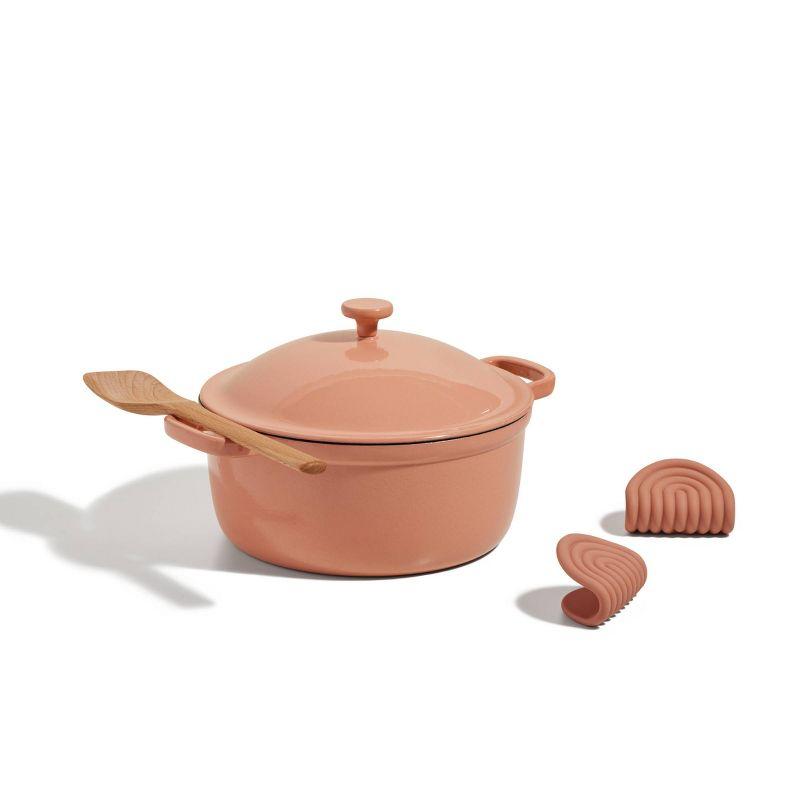 Our Place 5.5qt 10.5" Cast Iron Perfect Pot - Spice: Cookware, Enamel, Hand Wash, Non-Induction, Gas, Electric Compatible