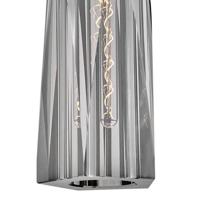 Cosette Single Light Wall Sconce w/ Thick Crystal-Cut Shade & On/Off Switch