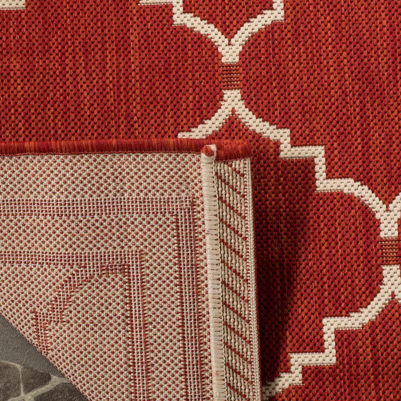 Courtyard CY6889 Power Loomed Indoor and Outdoor Area Rug - Red/Beige - 9'x12' - Safavieh