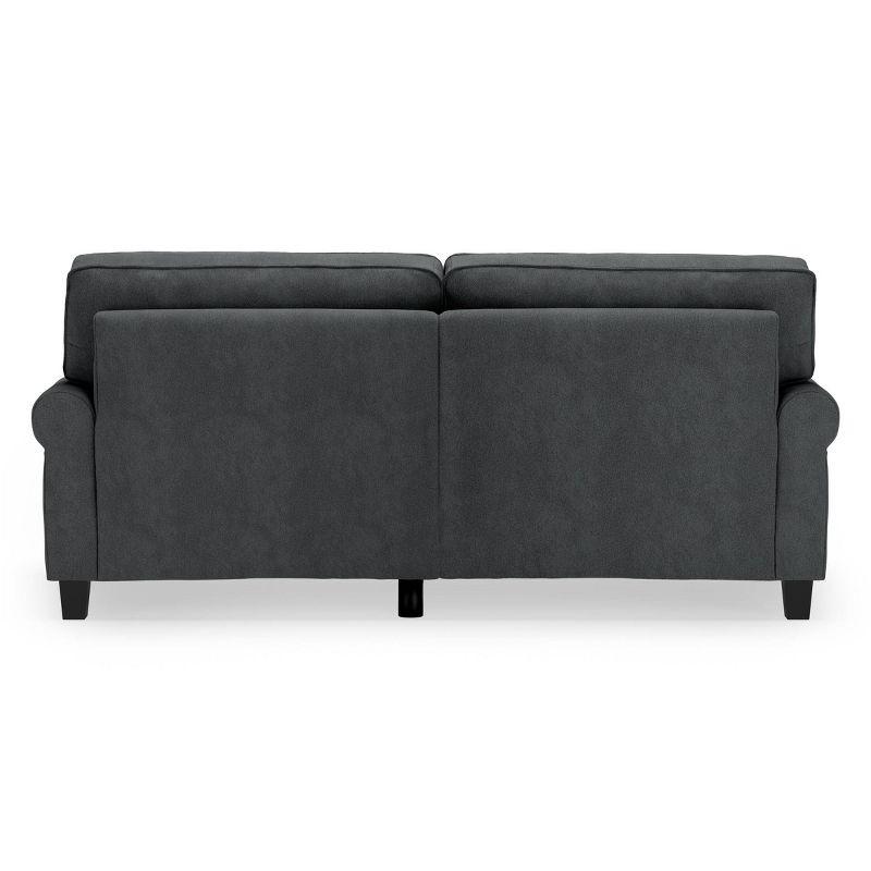 Serta Copenhagen 78" Rolled Arm Sofa, Easy Care Fabric, Soft Pillow Back, Pocket Coil Seat Cushions