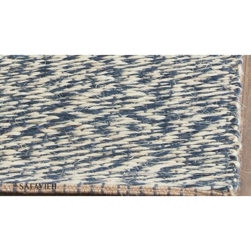 Natural Fiber NF448 Hand Woven Indoor Area Rug - Blue/Ivory - 8'x8' - Safavieh.